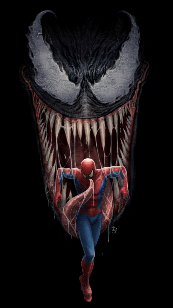 Spiderman Venom artwork 4k digital art Spiderman Wallpaper for iPhone