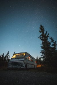 van rv night sky