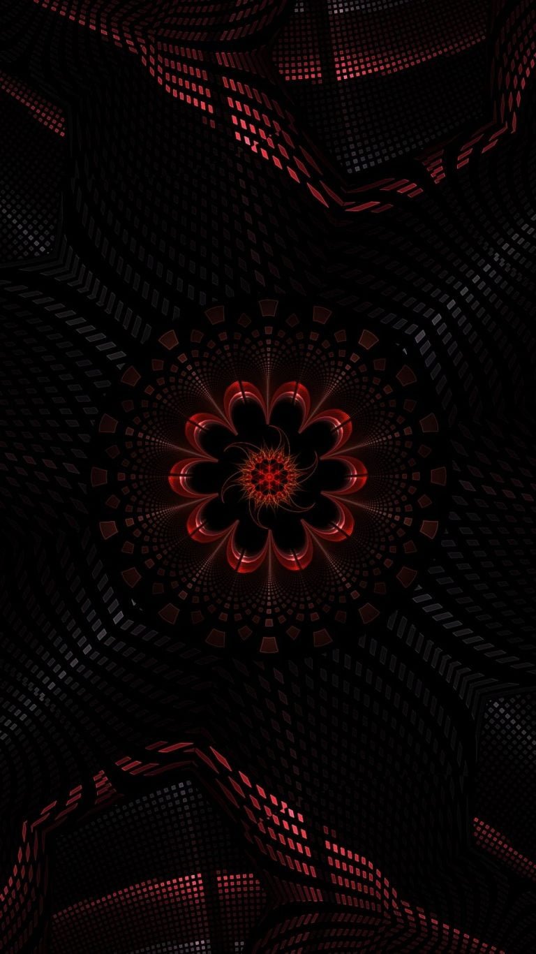 176600 wallpaper fractal dark abstraction black red iphone black