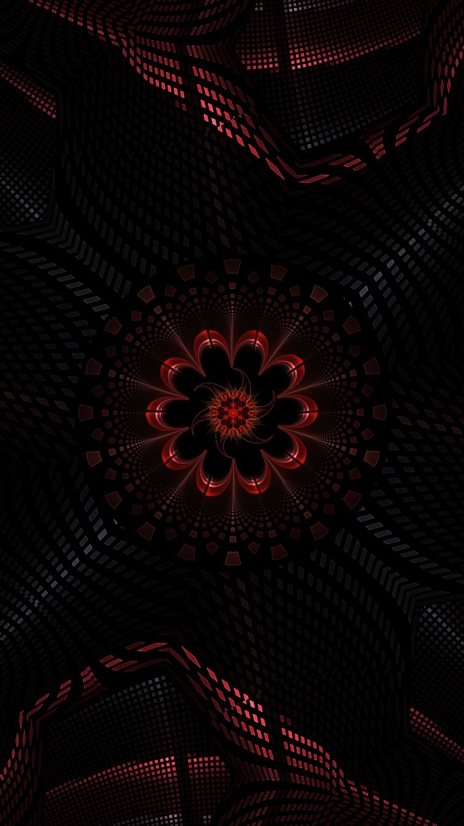 176600 wallpaper fractal dark abstraction black red iphone black
