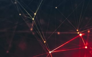Abstract 3D Particles iPhone Wallpaper