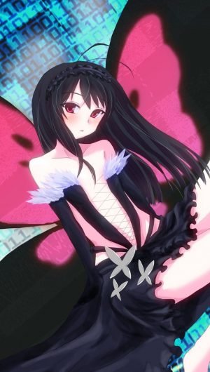 Accel World anime girl butterfly iphone 13 wallpaper 1