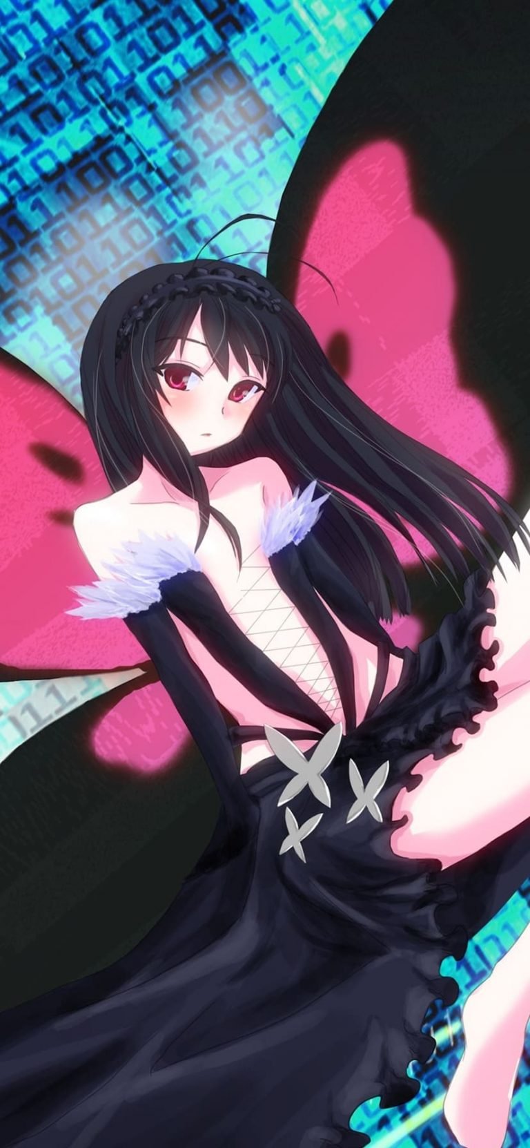Accel World anime girl butterfly iphone 13 wallpaper 1