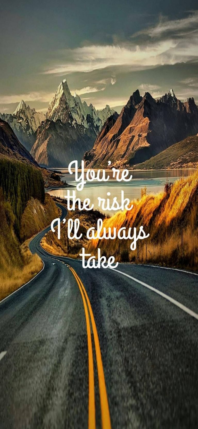 Always Take Risk Motivational iPhone Wallpaper
