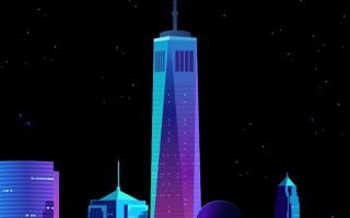 Amoled City iPhone Wallpaper