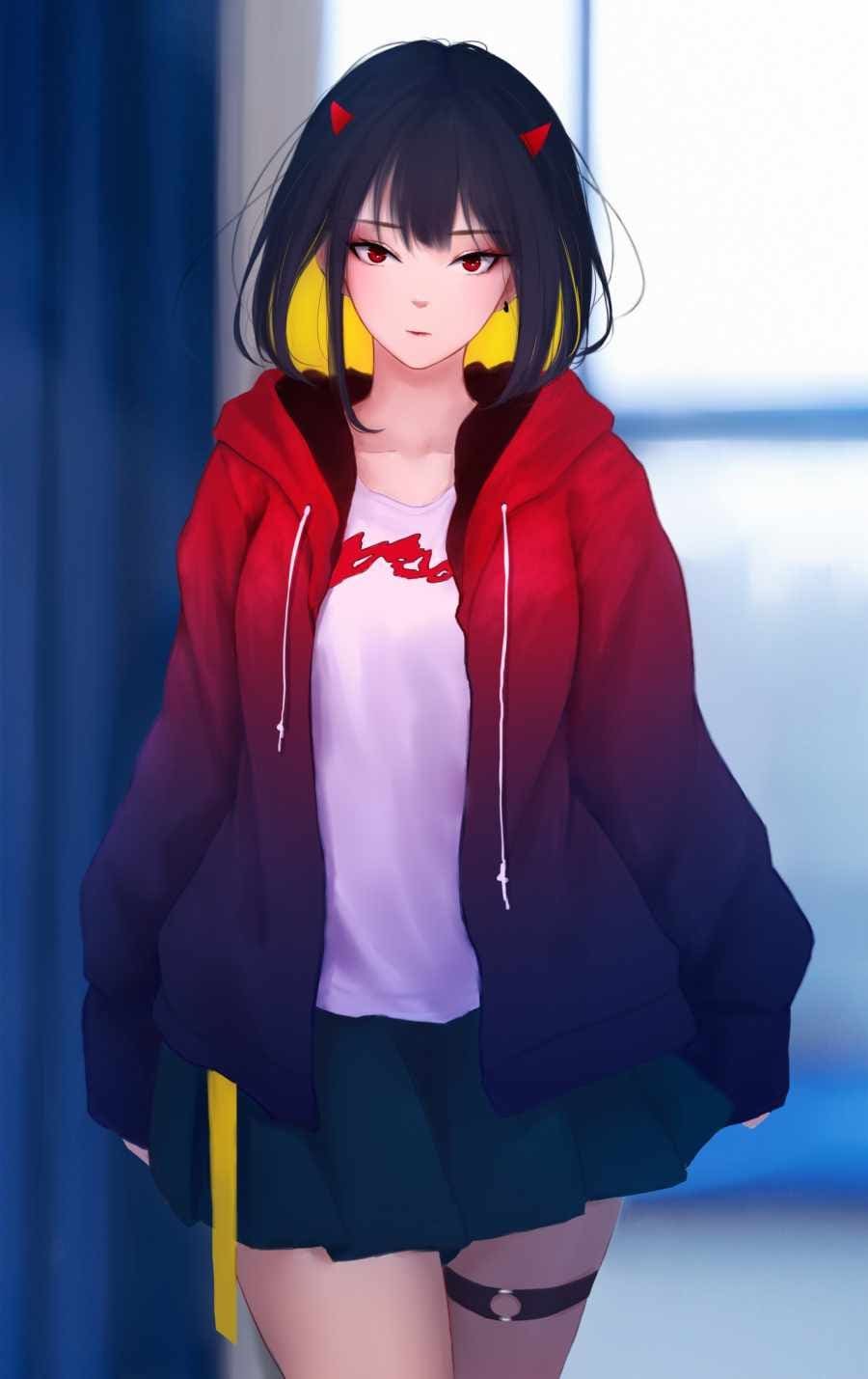 Anime Cute Devil Girl iPhone Wallpaper
