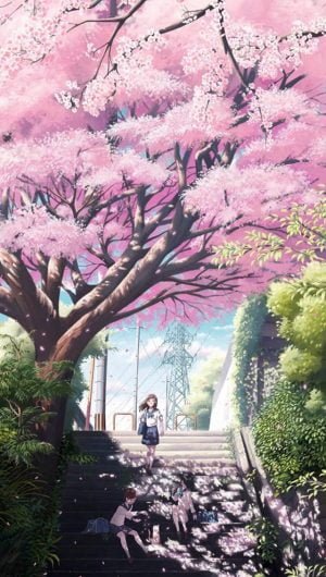 Anime Dreamy Girl Step iphone wallpaper 1