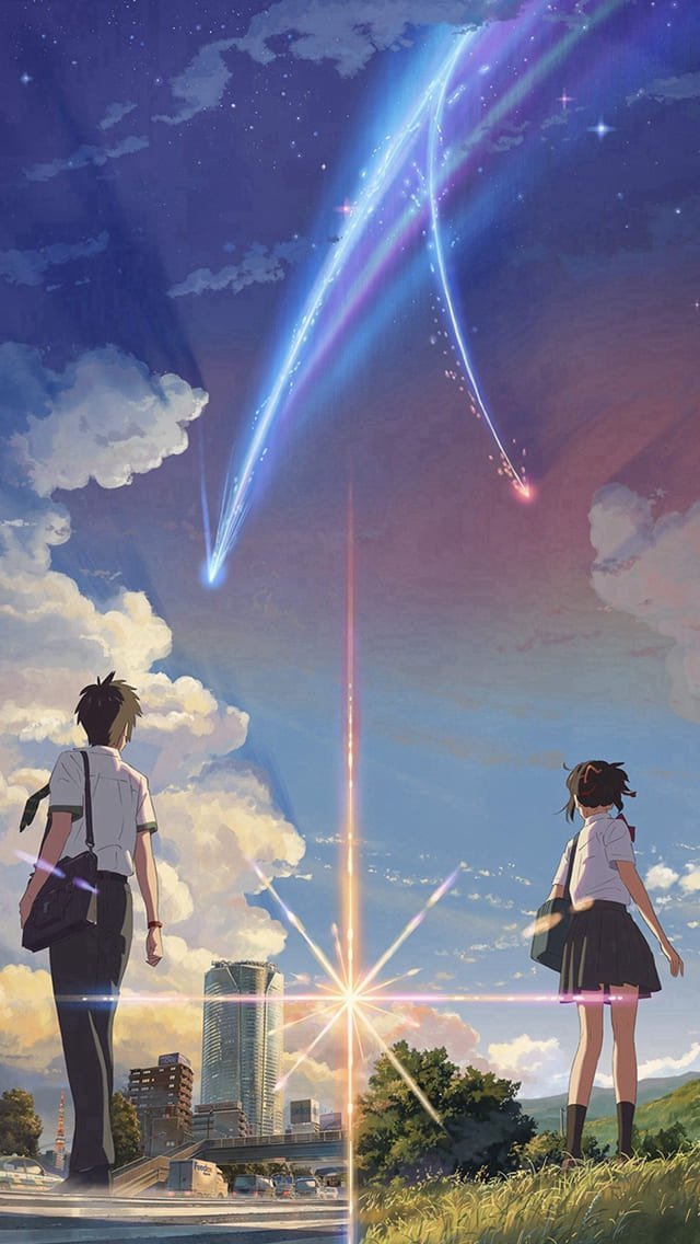 Anime Film Yourname Sky Illustration Art iphone wallpaper 1