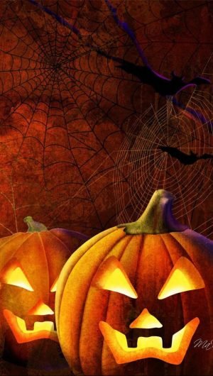 Bats and Jacks bat and pumpkin haloween theme poster pumpkins