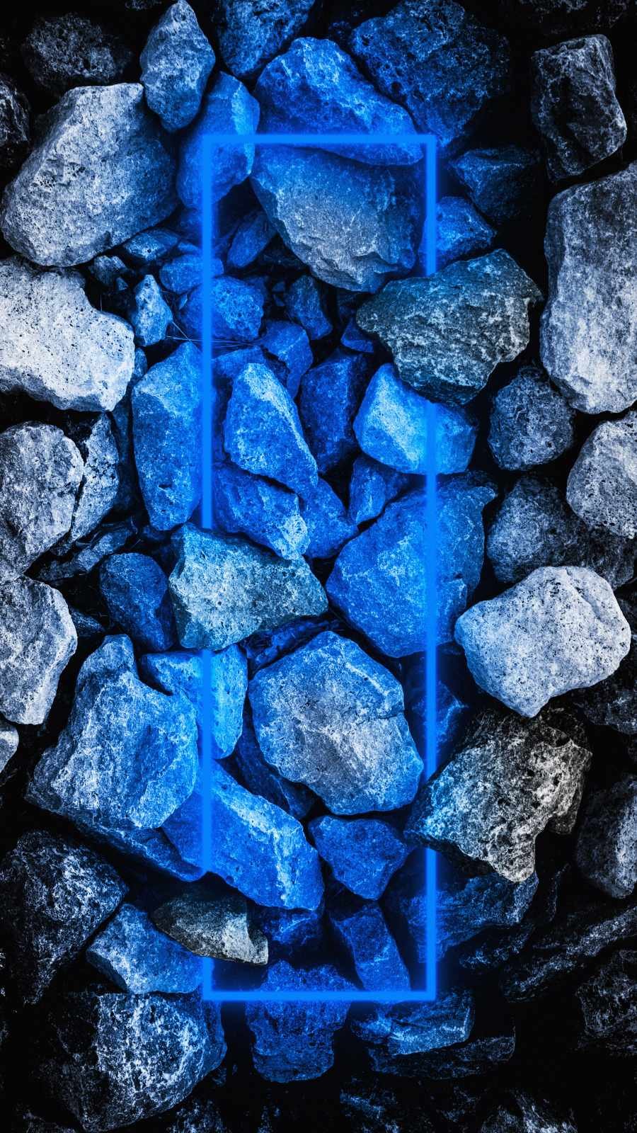 Blue Light Stones wallpaper iphone 13