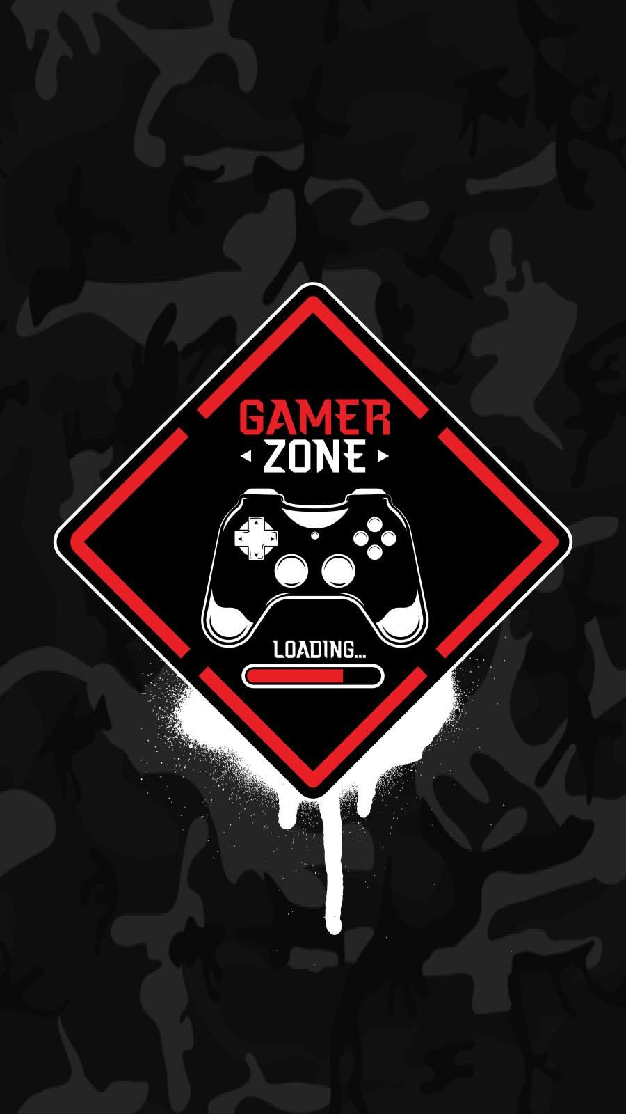Camouflage Gamer Zone iPhone Wallpaper