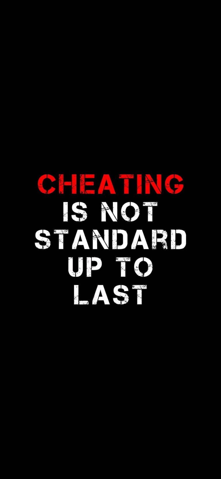 Cheating Is Not Standard Motivational Wallpaper