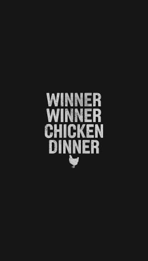 Chicken Dinner PUBG iPhone Wallpaper