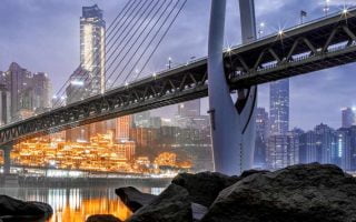 City Bridge Over River