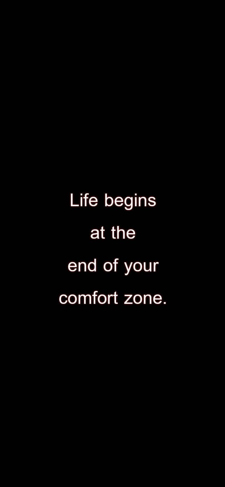 Comfort Zone Motivational Wallpaper