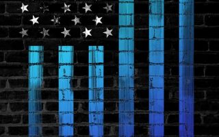 Dark Wall American Flag