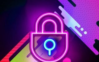 Digital Lock iPhone Wallpaper