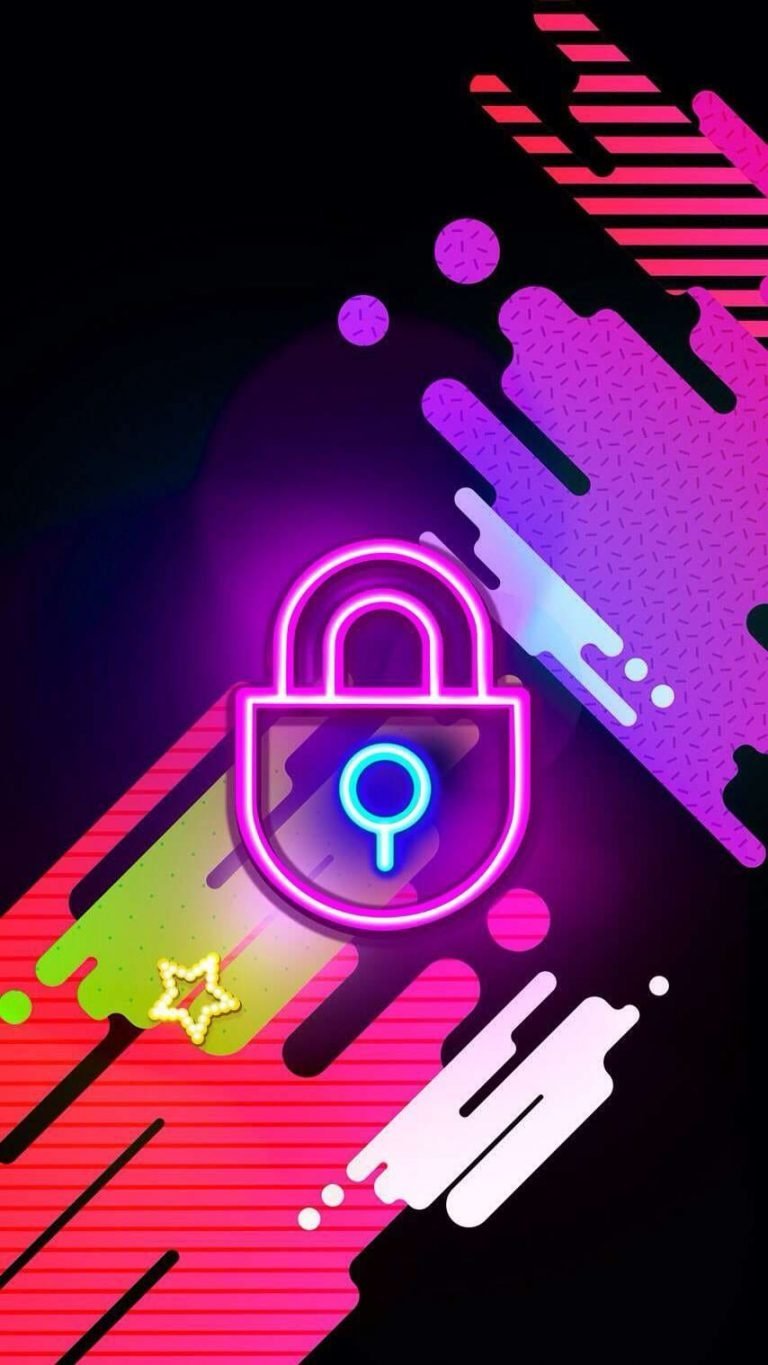 Digital Lock iPhone Wallpaper