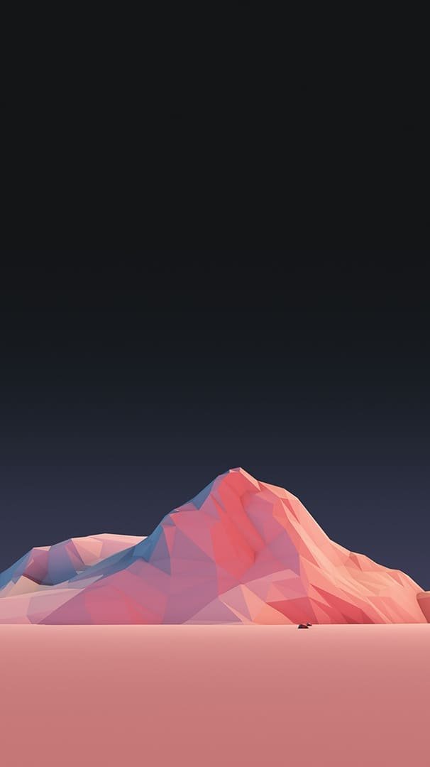 Digital Snow Mountains iPhone Wallpaper