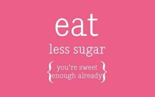 Eat Less Sugar Wallpaper