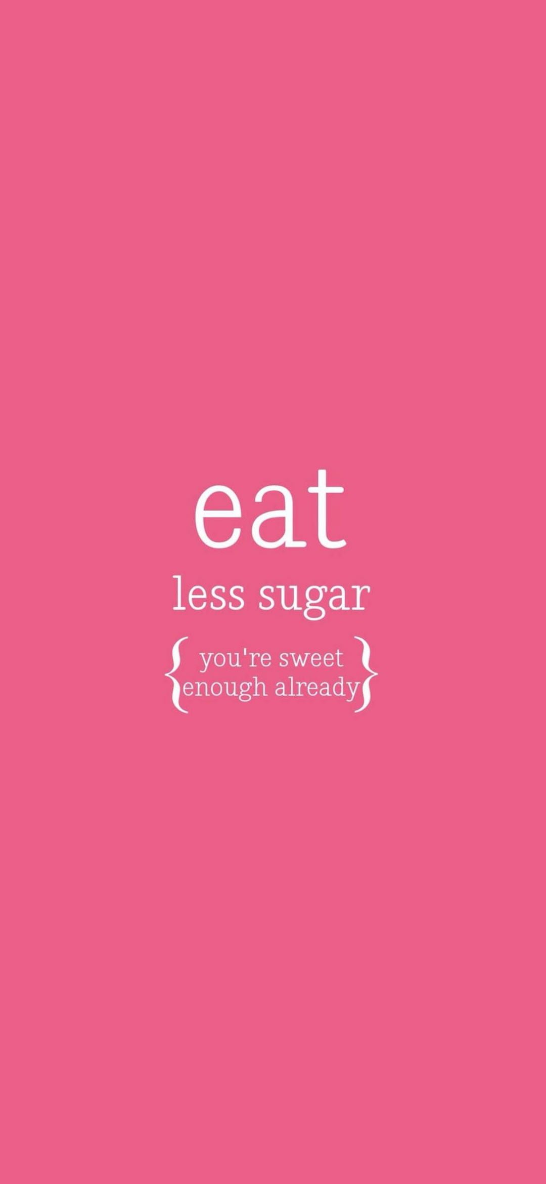 Eat Less Sugar Wallpaper