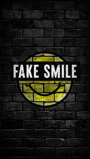 Fake Smile iPhone Wallpaper Quote