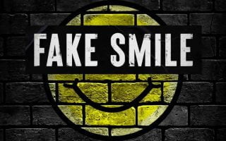 Fake Smile iPhone Wallpaper Quote