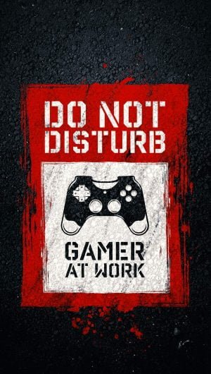 Gamer At Work iPhone Wallpaper