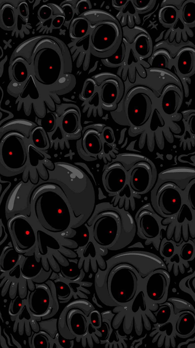 Ghost Skulls Halloween Night Wallpaper for iPhone