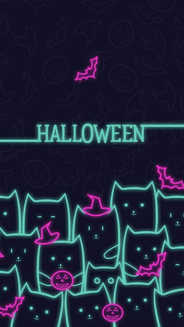 Halloween Cats iPhone Wallpaper
