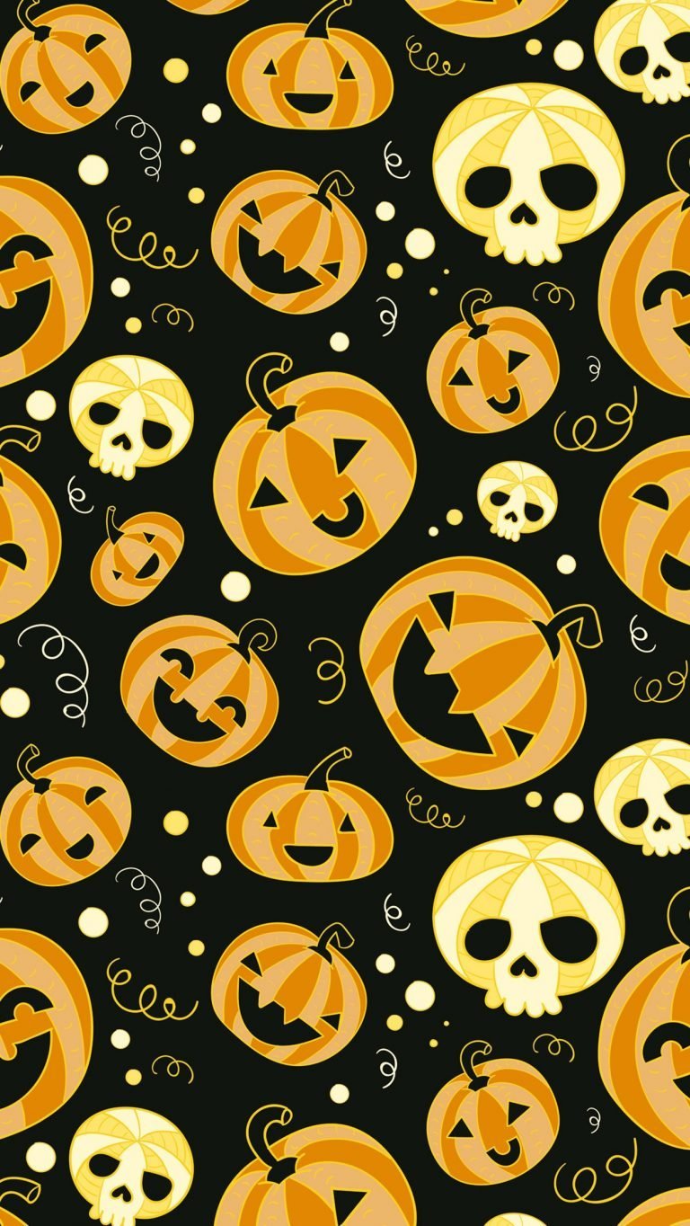 Halloween Funny Pumpkins iPhone Wallpaper