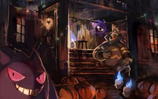 Halloween Jacks pumpkin jack o lantern moon haunted 3d and abstract