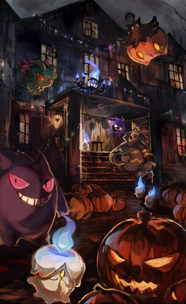 Halloween Jacks pumpkin jack o lantern moon haunted 3d and abstract