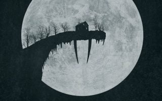 Halloween Moon House iPhone Wallpaper