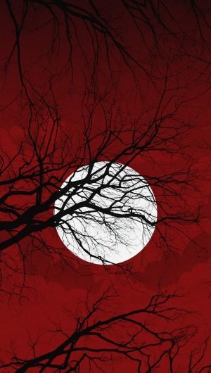 Halloween Night Moon Wallpaper for iPhone