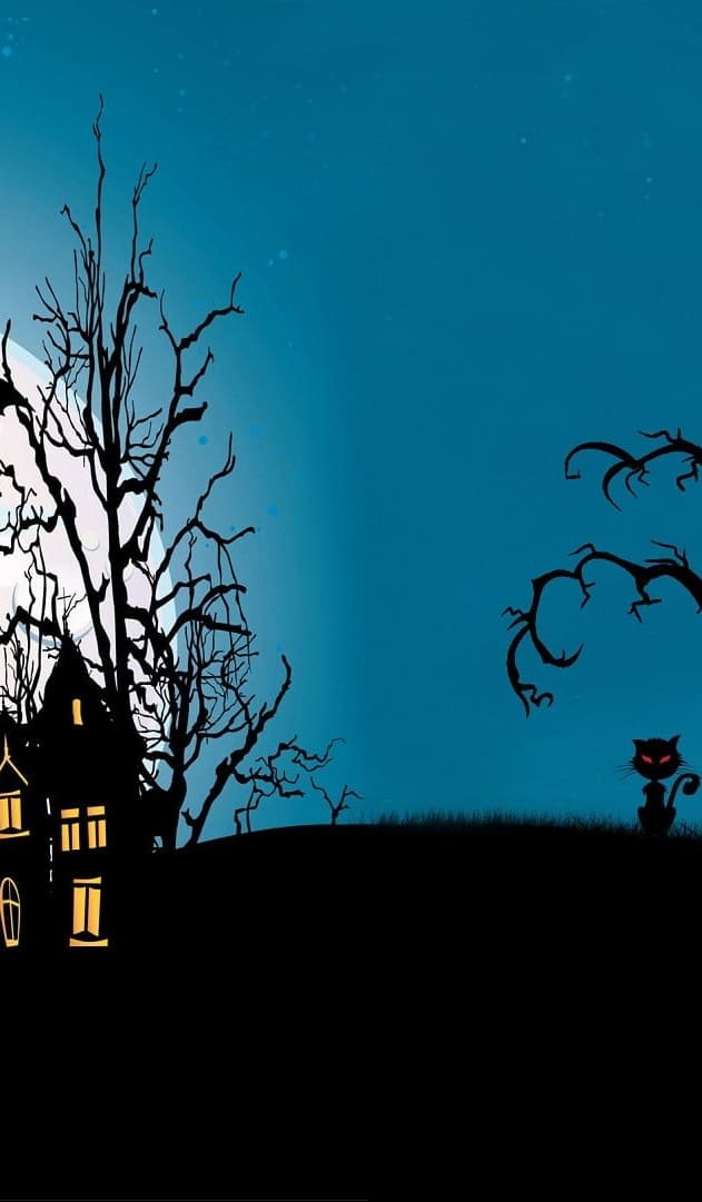 Halloween themed art wallpaper vector art silhouette art and craft 1