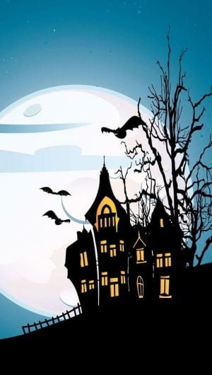 Halloween themed art wallpaper vector art silhouette halloween wallpaper
