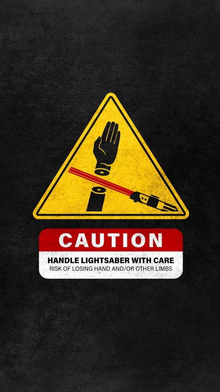 Lightsaber Caution wallpapers iphone