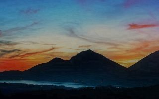 Mountain Sunrise Nature Best Sky Dark iphone wallpaper ilikewallpaper com