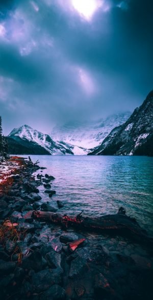 Nature mountain lake Wallpaper 300x585 1