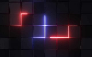 Neon Blocks iPhone Wallpaper