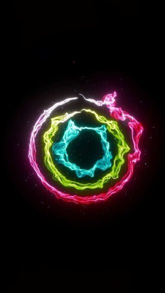 Neon Color Circles iPhone Wallpaper scaled
