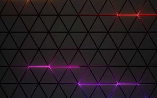 Neon Grid iPhone Wallpaper