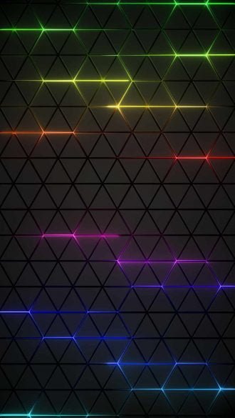 Neon Grid iPhone Wallpaper
