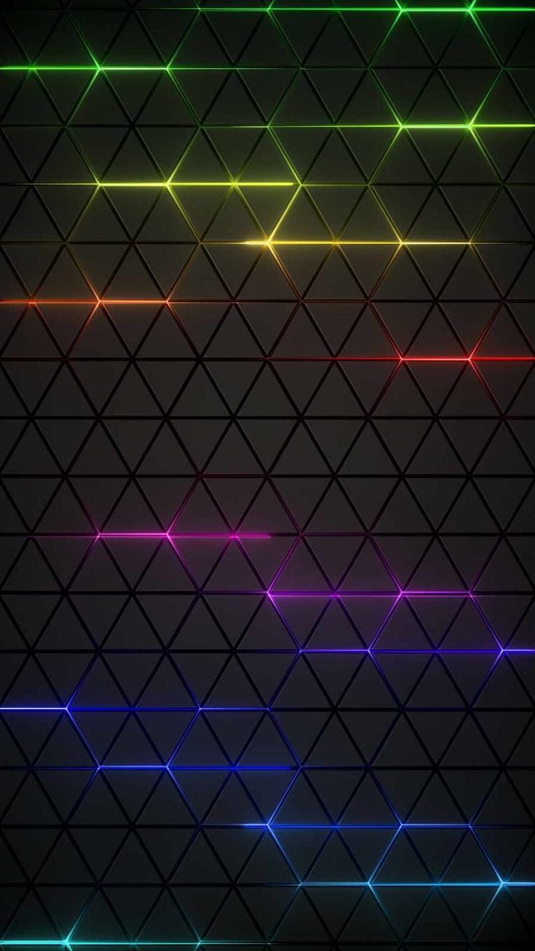 Neon Grid iPhone Wallpaper