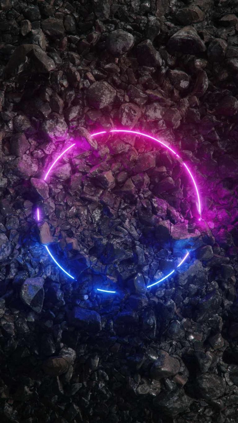 Neon Light Circle wallpaper iphone 13