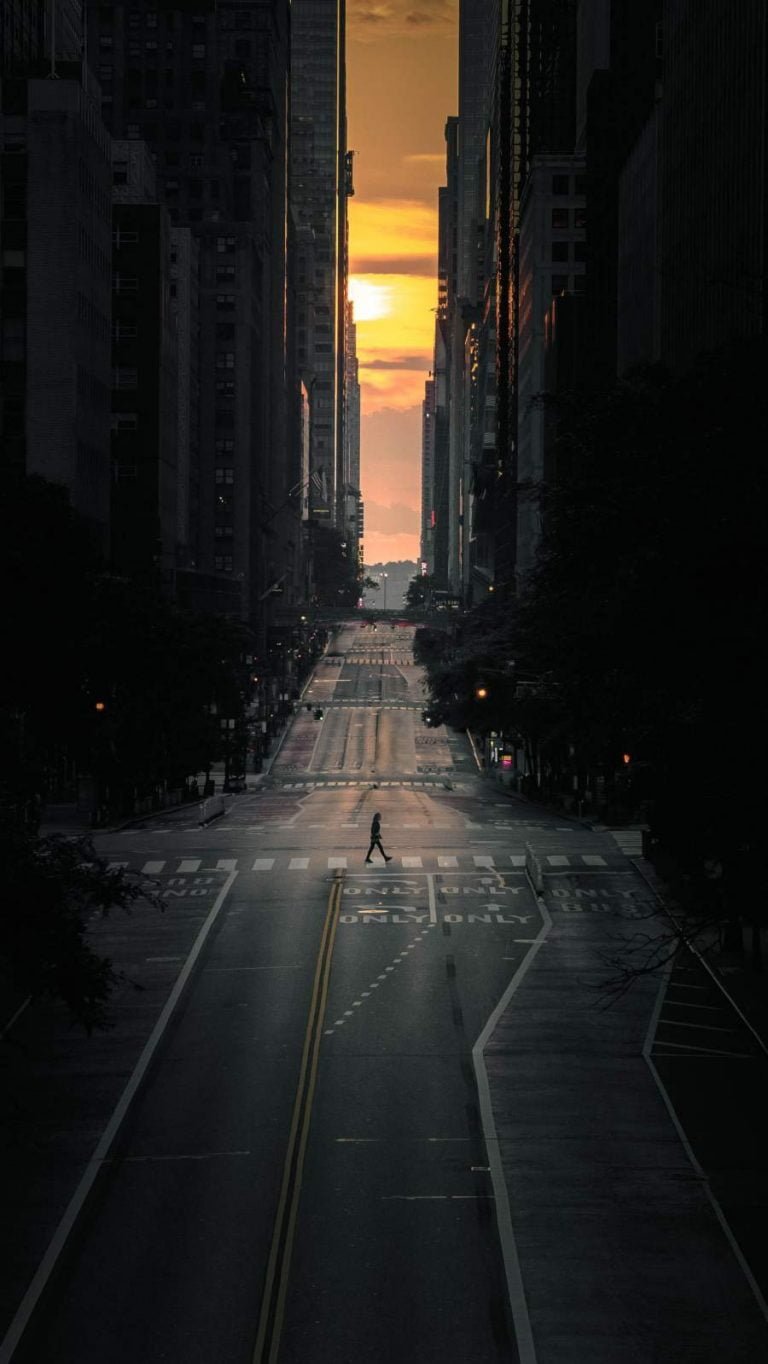 New York Sunset iPhone Wallpaper