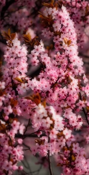 Pink Flowers Tree Wallpaper 300x585 1