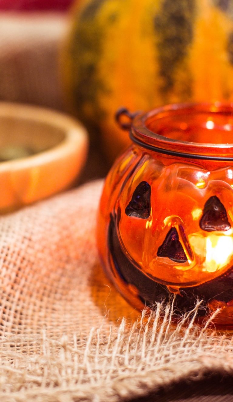 Preparing For Halloween Pumpkin Candle Holder candles happy halloween