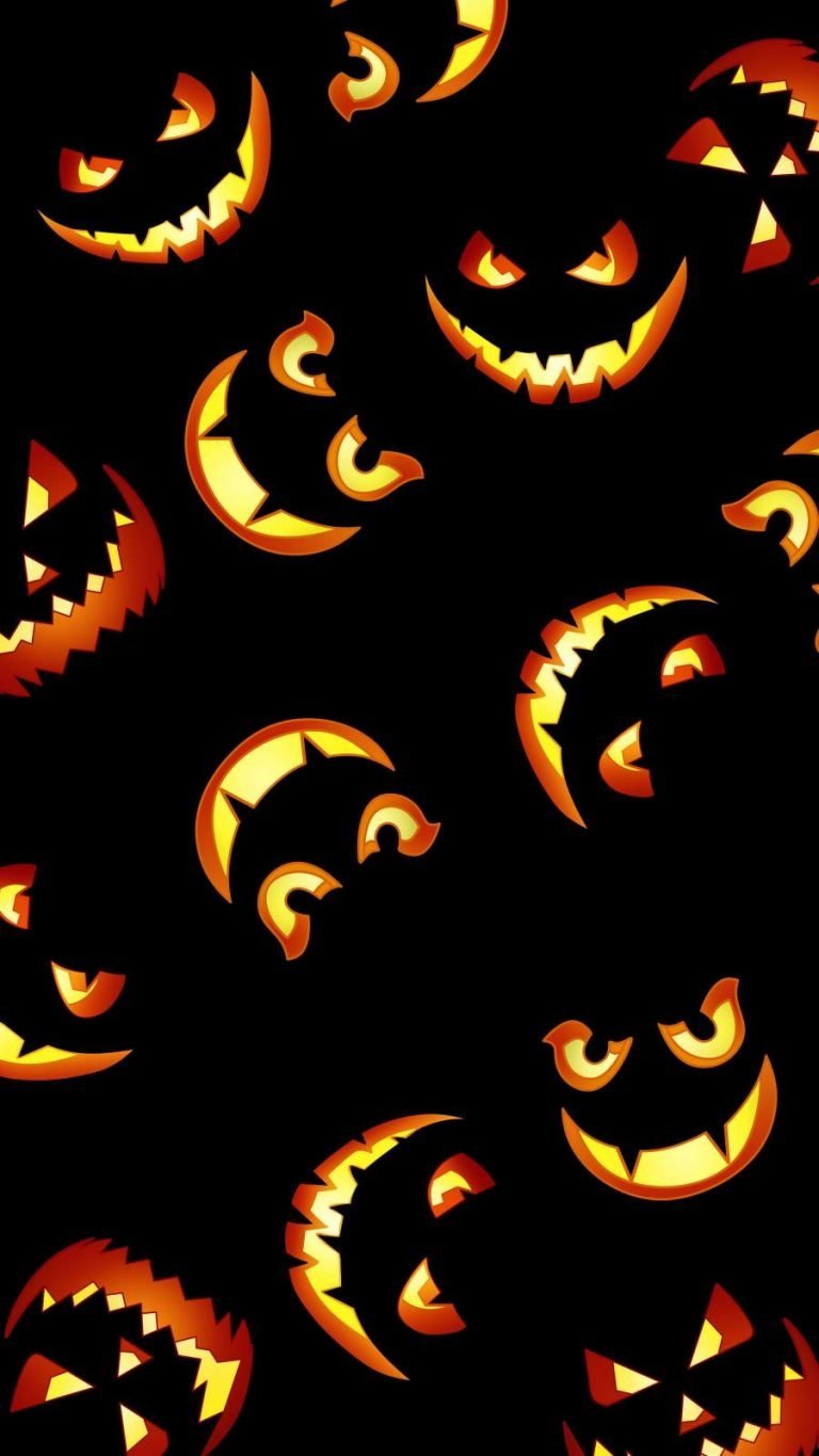 Pumpkin Faces iPhone Wallpaper